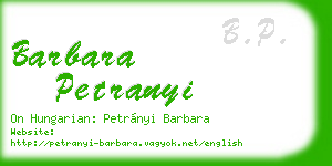 barbara petranyi business card